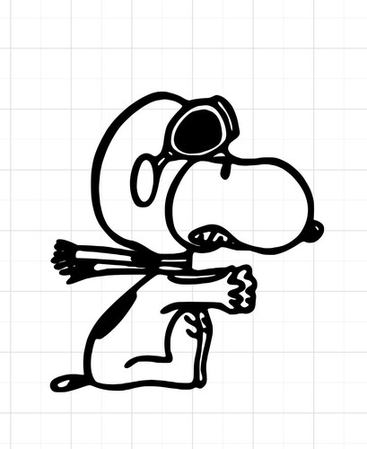 Snoopy auto aufkleber - 2x,