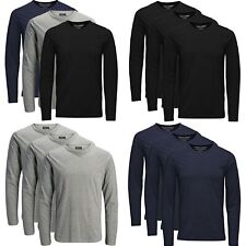 JACK & JONES 3er Pack Herren Langarmshirts T-Shirt Langarm Basic 12059220