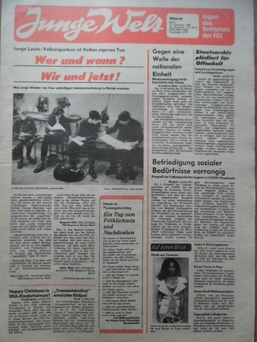 Junge welt dezember 1989 - dezember, *