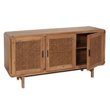 B-Ware Sideboard MCW-M47, Rattan Akazie Massiv-Holz gebeizt 82x160x45cm 38kg
