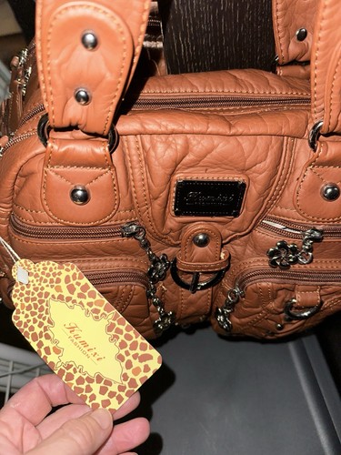 Flamisi damen handtasche braun - handtasche,