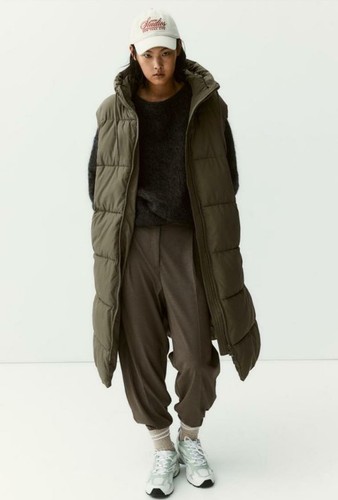 Weste khaki lang s - h&m,