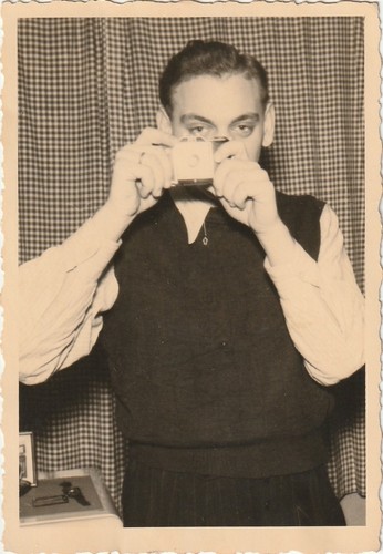 Vintage foto junger mann mit - vintage,