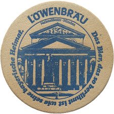 ALTER BIERDECKEL Löwenbräu München Seit 1383 Nationaltheater München Bierfilze
