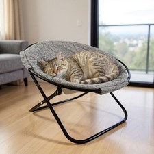 Liegemulde für Katzen Sessel Liegeplatz Schlafmulde Schlafplatz Katzenbett grau