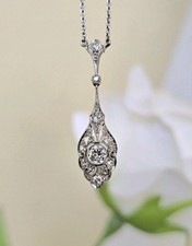 Art Deco Collier Diamanten Gold 585 Antik 14k Antique Edwardian Platin