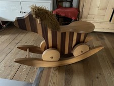 Handgefertigte Massivholz Schaukel Tigerente 