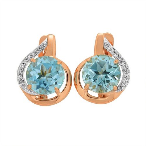 Damen ohrringe mit topas - mit,