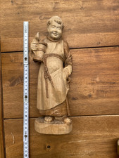 Figur Holz Schnitzerei Pater