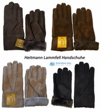 HEITMANN 100% Lammfell Handschuhe Fingerhandschuhe Echt-Leder Herren NEU