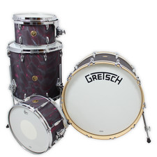 Gretsch Broadkaster Schlagzeug in Black Satin Flame