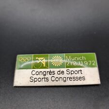 Olympic Games 1972 Munich Sport Congress Cycling FISU Participant's Badge Pin