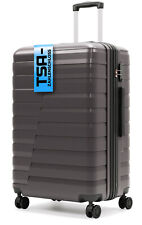 SRK SMART TRAVEL Koffer grau Groß Erweiterbar | ABS | Trolley | Rollkoffer | TSA