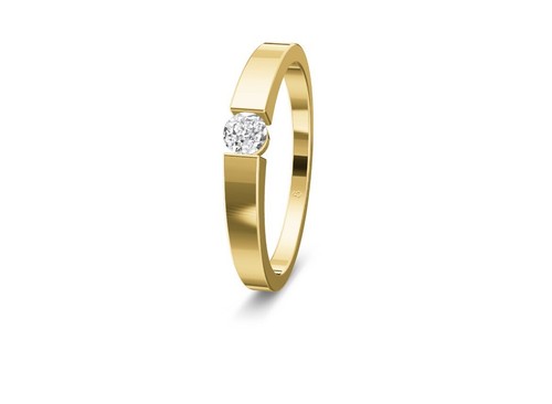 585 gold damenring diamant - 585,