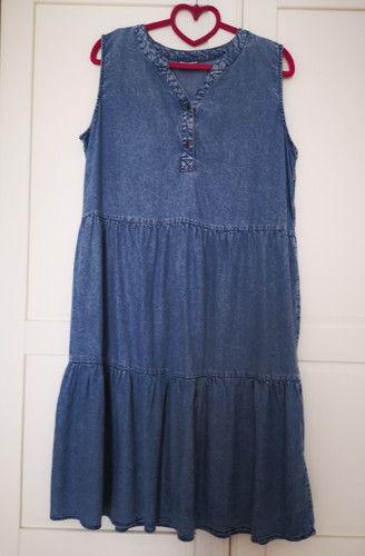 Stufen kleid jeansstruktur - stufen-kleid, *