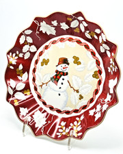 Sehr selten Villeroy & Boch Schale Toys Fantasy 24 cm Snowman Weihnachten