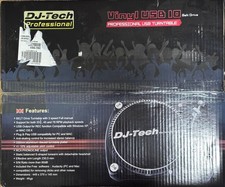 DJ-Tech Professional Vinyl USB 10 Belt Drive Turntable, Plattenspieler mit USB