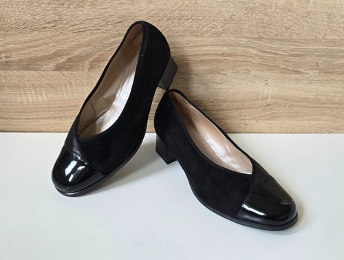 Hassia leder pumps blockabsatz - leder,
