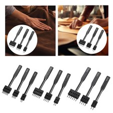 Zinkenlocher Set Lederhandwerk Stanzgeräte einfach zu bedienen 2/4/6 Zinken Stanzen