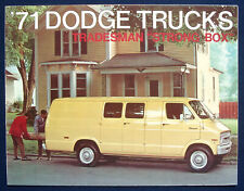 Prospekt brochure 1971 Dodge Tradesman Strong Box Trucks B100 200 300   (USA)
