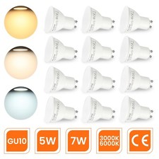 10X GU10 LED Birnen 7W=70W 5W=50W Spots Leuchtmittel Lampe Strahler 3000K 6000K