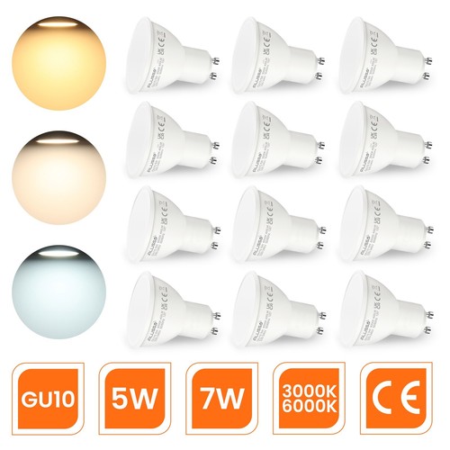 10x gu10 led birnen 70w - birnen, 7w=70w