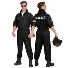 Swat Kostüm Overall Herren Ganzkörperanzug Karneval Fasching S.W.A.T Polizist