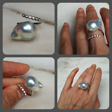 SWZ Barock Perlen Ring Größe