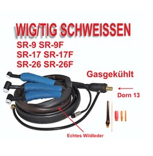 WIG Schlauchpaket SR9 SR17 SR26 Schweißinverter Schweißbrenner SR9 SR17 SR26
