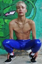 RODSPOT Lack Hose ROYAL BLUE Glanznylon Spiegelglanz very shiny Nylon Pants