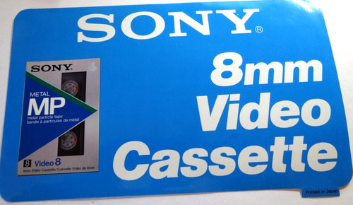Werbe aufkleber sony - 8mm, video