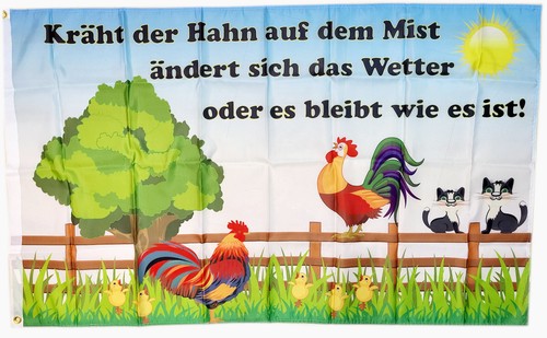 Flagge wetter kräht der hahn - kräht,