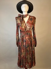 LENA HOSCHEK Stiefelkleid Ethno Muster braun beige NEU nie getragen gr.36 ???