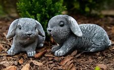 2  Dekohasen Gartenfigur Figur Lebensecht Tischdekoration Osterhase 14,5cm