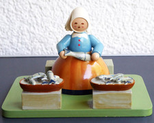 Schöne Wendt und Kühn Erzgebirge Holzfigur Fischfrau Holz Figur WuK