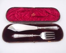 Antikes Fischvorlegebesteck Vorleger 925 Sterling Silber Sheffield England 1890