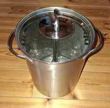 Spargeltopf mit Drahteinsatz Edelstahl TCM