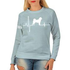 Frauen Sweatshirt Akita Herzschlag American inu japan geschenk geburtstag hunde