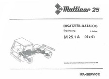 301260 Ersatzteilliste Ersatzteilkatalog Multicar 25 Allrad 4x4 Waltershausen