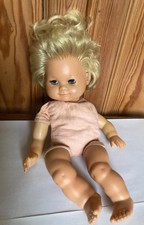 Schildkrötpuppe "Schlummerle"; Schlafaugen; "Stimme"; 35cm; 50/60er Jahre