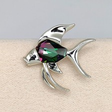 Vintage Engel Fisch Brosche