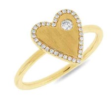 14K Gelb Gebürstet Gold