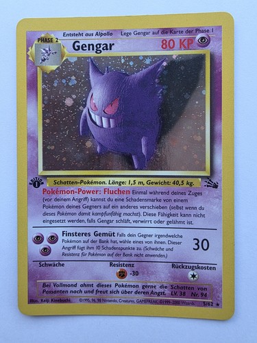 Pokémon karte gengar 5 62 - pokémon, 5/62