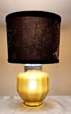 vintage Tischlampe Glasfuß