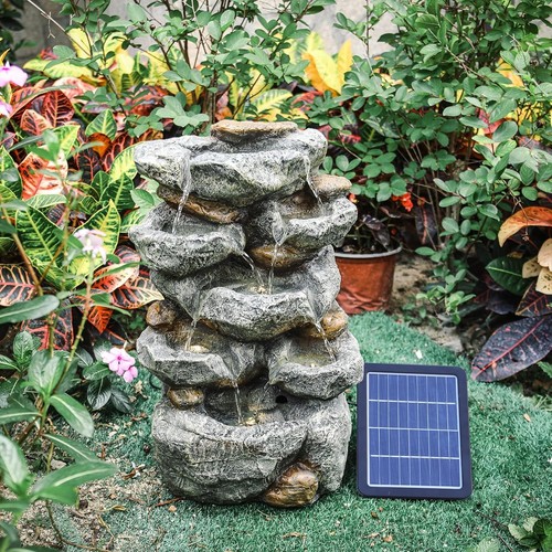 Kaskaden solarbrunnen led - solarbrunnen,