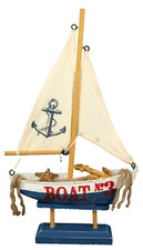 Deko Segelboot - Boat No.3 - 27x15,5 x5cm Boot Segler Schiff maritime Dekoration