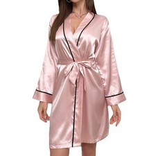 Satin kimono bademantel - satin,