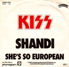Kiss - Shandi 7" Single Vinyl