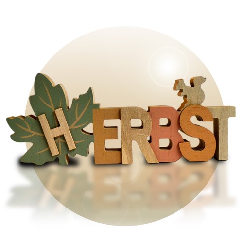 Herbstdeko holz schriftzug - holz,