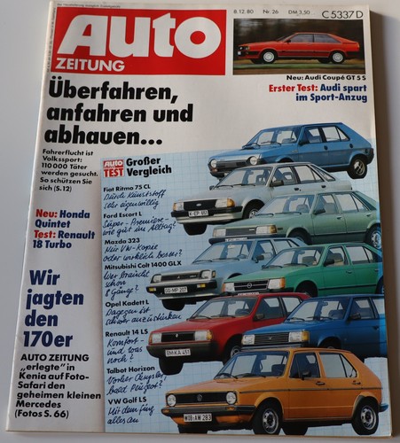 Auto zeitung audi coupe - 26/80,